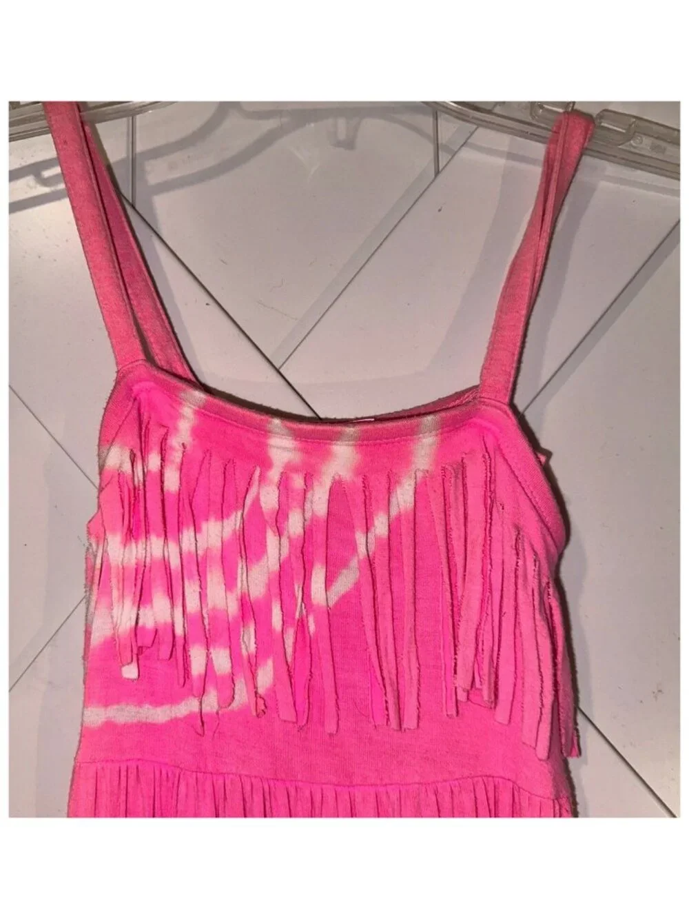 JUSTICE Girl's Hot Pink & Orange Long Dress Size 7